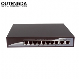 Gigabit 10 Port POE Switch 10/100/1000Mbps Poe Standard 802.3af/at Network Switch for IP Cameras and Wireless AP