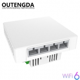 802.11ax wifi6 in wall access point with Gigabit Lan support poe pwoer indoor soho hotel Enterprise multi-port embedded router